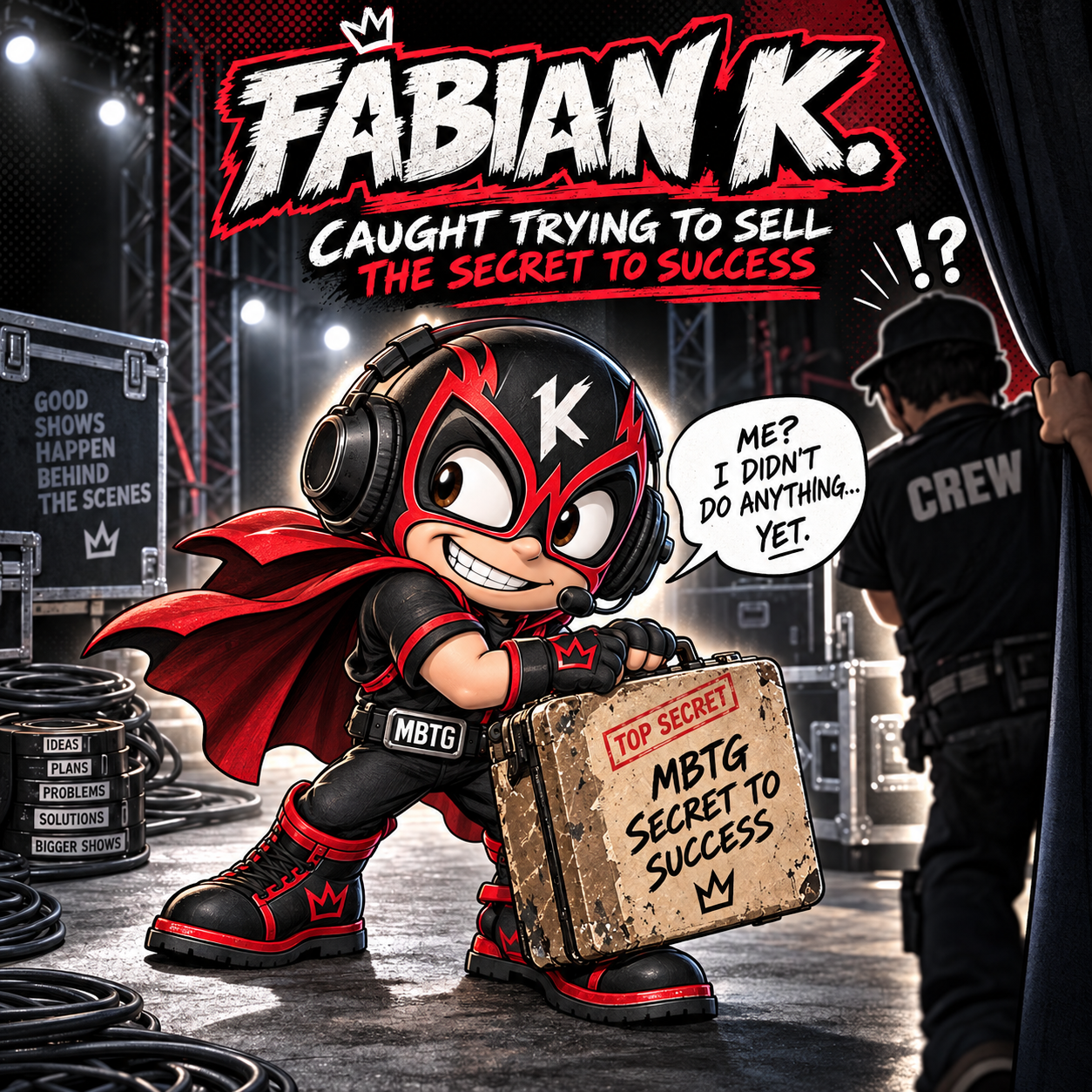 Fabian K. caught trying to sell the MBTG Secret to Success briefcase