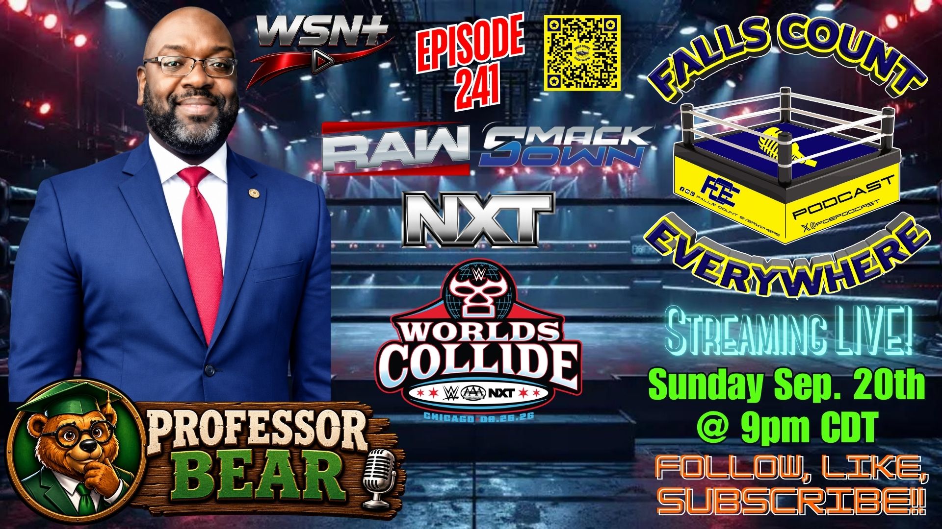 Falls Count Everywhere Podcast Episode 241 featuring Professor Bear