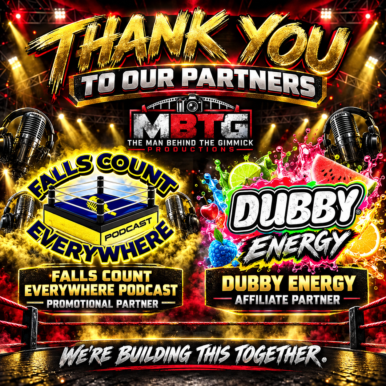 Thank you to our partners: Falls Count Everywhere Podcast, promotional partner, and DUBBY Energy, affiliate partner. We’re building this together.